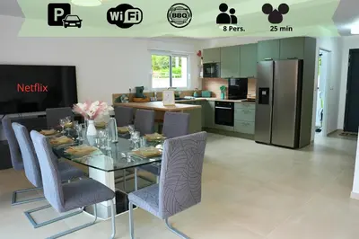 Cuisine ou kitchenette dans l'établissement Maison détente & confort près de Disney - 25 min