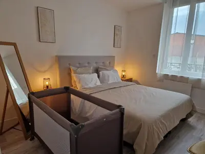 Un ou plusieurs lits dans un hébergement de l'établissement Bienvenue Au Margny Nest