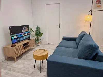 Télévision ou salle de divertissement dans l'établissement Bienvenue Au Margny Nest
