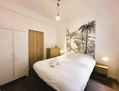 Un ou plusieurs lits dans un hébergement de l'établissement Santiago - 4P - Cosy Appartement