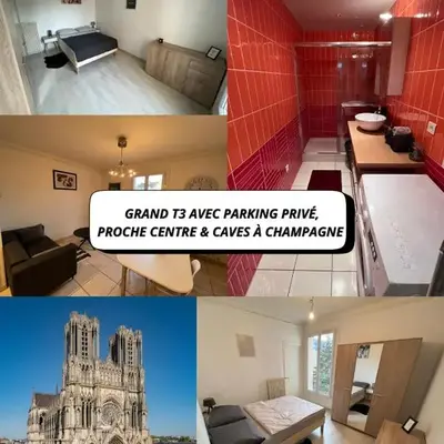 Grand T3 avec parking privé