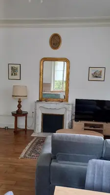 Coin salon dans l'établissement Appartement dans Château