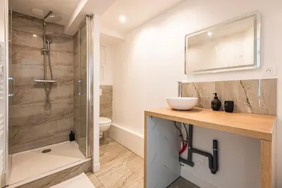 Salle de bains dans l'établissement Charmant appartement - 4 personnes
