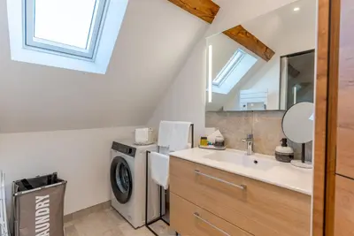 Cuisine ou kitchenette dans l'établissement L'authentique, Chic, relaxant et entrée autonome
