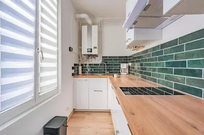 Cuisine ou kitchenette dans l'établissement El verde