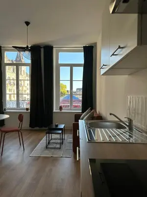 Cuisine ou kitchenette dans l'établissement Suite Nova 4 personnes - Vue Hôtel de Ville - à quelques minutes du centre-ville de Charleville-Mézières