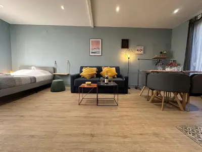 Un ou plusieurs lits dans un hébergement de l'établissement C Oslo - Appartement spacieux proche centre-ville