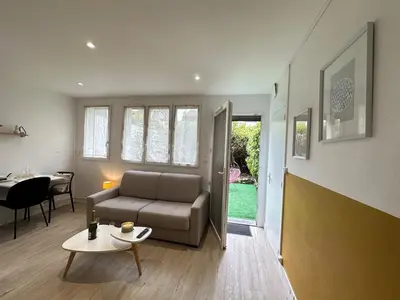 Coin salon dans l'établissement C Stockholm - Studio cosy avec extérieur privatif
