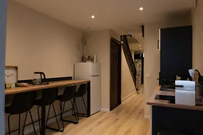 Cuisine ou kitchenette dans l'établissement Maison de standing au centre de Reims 7 chambres avec 7 salles de bain, sauna, cour privée