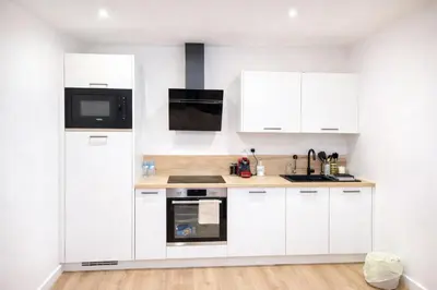 Cuisine ou kitchenette dans l'établissement Appartement Prestige Cœur de Reims