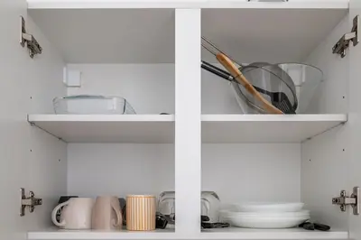 Cuisine ou kitchenette dans l'établissement Aceta Home Saint-Quentin - Appartement Jardin Sauge