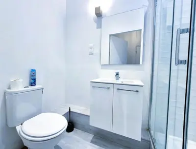 Salle de bains dans l'établissement Astana - Concon confortable & Harmonieux