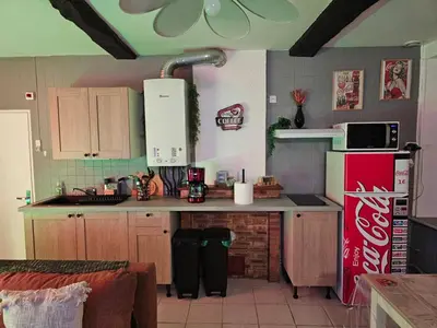 Cuisine ou kitchenette dans l'établissement La Phyllade