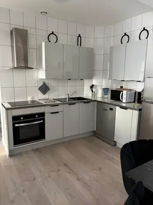Cuisine ou kitchenette dans l'établissement L instant pétillant