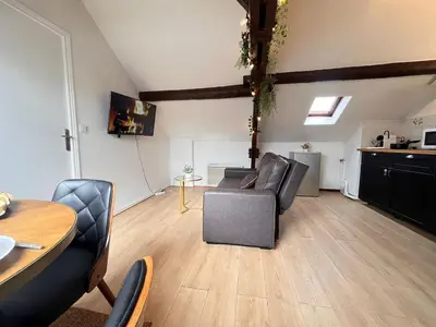 Cuisine ou kitchenette dans l'établissement E - Au petit bonheur cosy proche du centre-ville