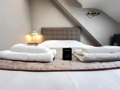 Un ou plusieurs lits dans un hébergement de l'établissement E - Le loft in Epernay T2 au cœur du centre ville
