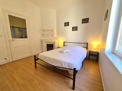Un ou plusieurs lits dans un hébergement de l'établissement Lìsbonne - Appartement calme et agréable
