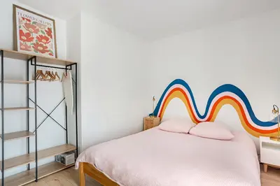 Un ou plusieurs lits dans un hébergement de l'établissement Maison idéale famille, 6 pers - Disney 15 min