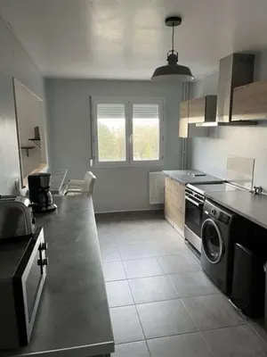 Cuisine ou kitchenette dans l'établissement Appartement spacieux 4 personnes sixième