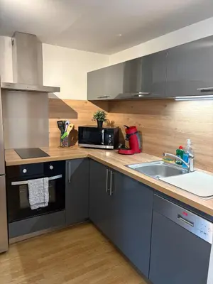 Cuisine ou kitchenette dans l'établissement Le Cocon Chalonnais