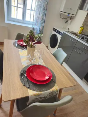 Cuisine ou kitchenette dans l'établissement Grand appartement familial 47m2 au 1er etage