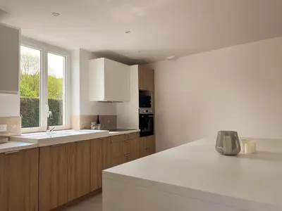 Cuisine ou kitchenette dans l'établissement Longère de charme au vert