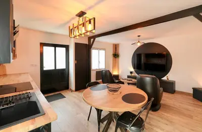 Coin salon dans l'établissement La Ptite Maison Ardennaise