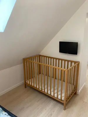 Télévision ou salle de divertissement dans l'établissement Appartement duplex au calme