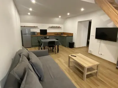 Cuisine ou kitchenette dans l'établissement Appartement duplex au calme