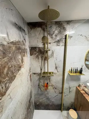 Salle de bains dans l'établissement Maison au cœur des caves de champagnes