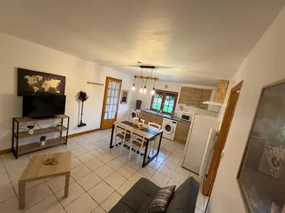 Télévision ou salle de divertissement dans l'établissement Le Hiboux