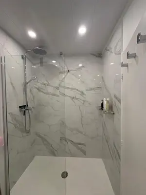 Salle de bains dans l'établissement Cape Champagne