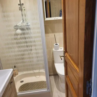 Salle de bains dans l'établissement A la terrasse du val de vincelles