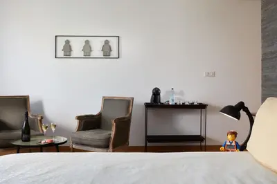 Coin salon dans l'établissement Maison d'hôtes La Chevalée