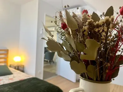 Un ou plusieurs lits dans un hébergement de l'établissement L'Escale Champenoise - independent accommodation