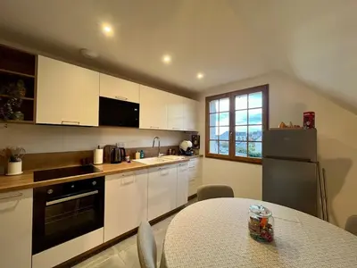 Cuisine ou kitchenette dans l'établissement L'Escale Champenoise - independent accommodation