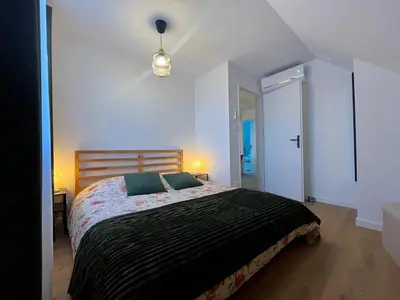 Un ou plusieurs lits dans un hébergement de l'établissement L'Escale Champenoise - independent accommodation