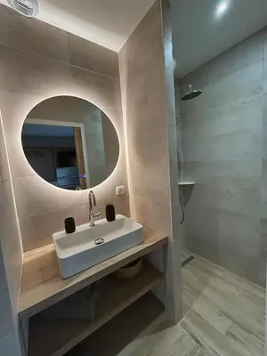 Salle de bains dans l'établissement Vignes au Balcon