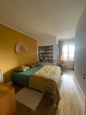 Un ou plusieurs lits dans un hébergement de l'établissement Joli appartement secteur Mézières