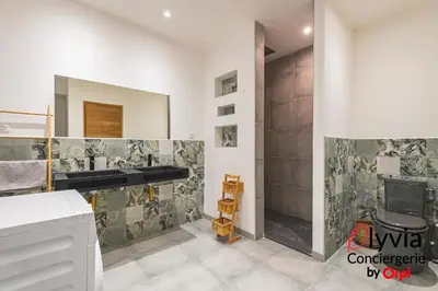 Salle de bains dans l'établissement Appartement Vue Cathédrale