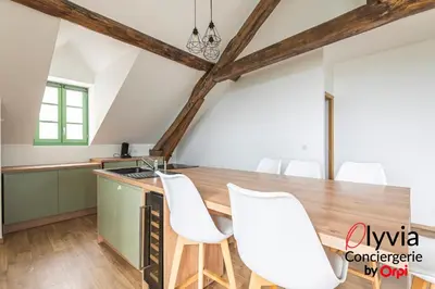 Cuisine ou kitchenette dans l'établissement Appartement Vue Cathédrale
