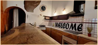 Cuisine ou kitchenette dans l'établissement Maison champètre avec 8 couchage à 35' disney proche studio cinéma TSF 77 au milieu d'un corps de ferme