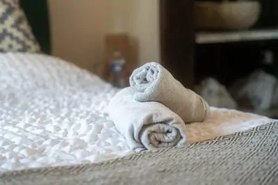 Un ou plusieurs lits dans un hébergement de l'établissement Cottage, Lodge & Spa 54