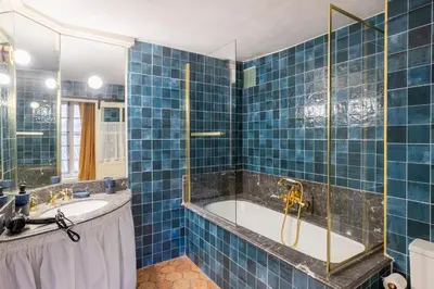Salle de bains dans l'établissement Manoir de la Marquise
