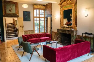 Coin salon dans l'établissement Manoir de la Marquise