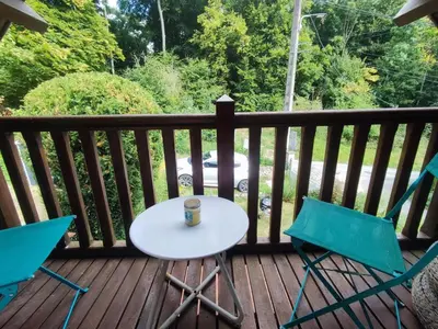 Balcon ou terrasse dans l'établissement Au Chemin de la Forêt - Maison pour 4p