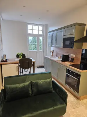 Cuisine ou kitchenette dans l'établissement Château de la Follie Le Berne