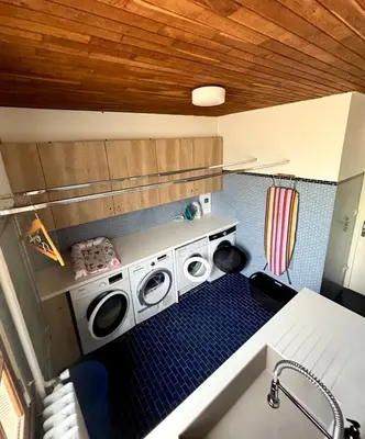 Cuisine ou kitchenette dans l'établissement Gîte Chez Tio Père - 12 personnes