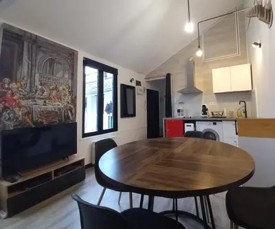 Cuisine ou kitchenette dans l'établissement Champagne - Studio Epernay