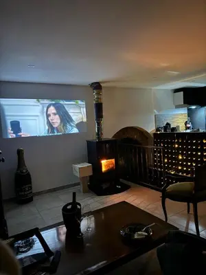 Télévision ou salle de divertissement dans l'établissement Maison de ville Champenoise